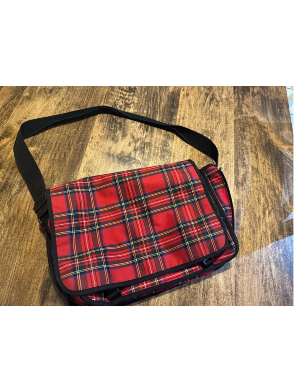 Gap Plaid Crossbody Bag One Size Red Black VINTAGE